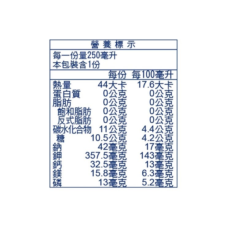 KOH 純椰子水 250毫升 X 24入