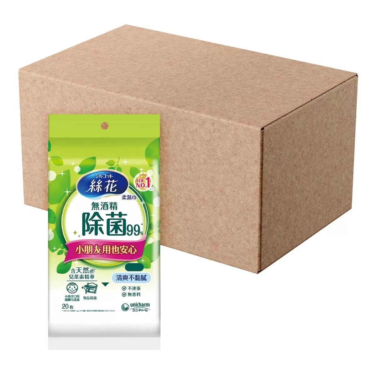 絲花 無酒精除菌濕巾 20抽 X 36包 商品圖 1