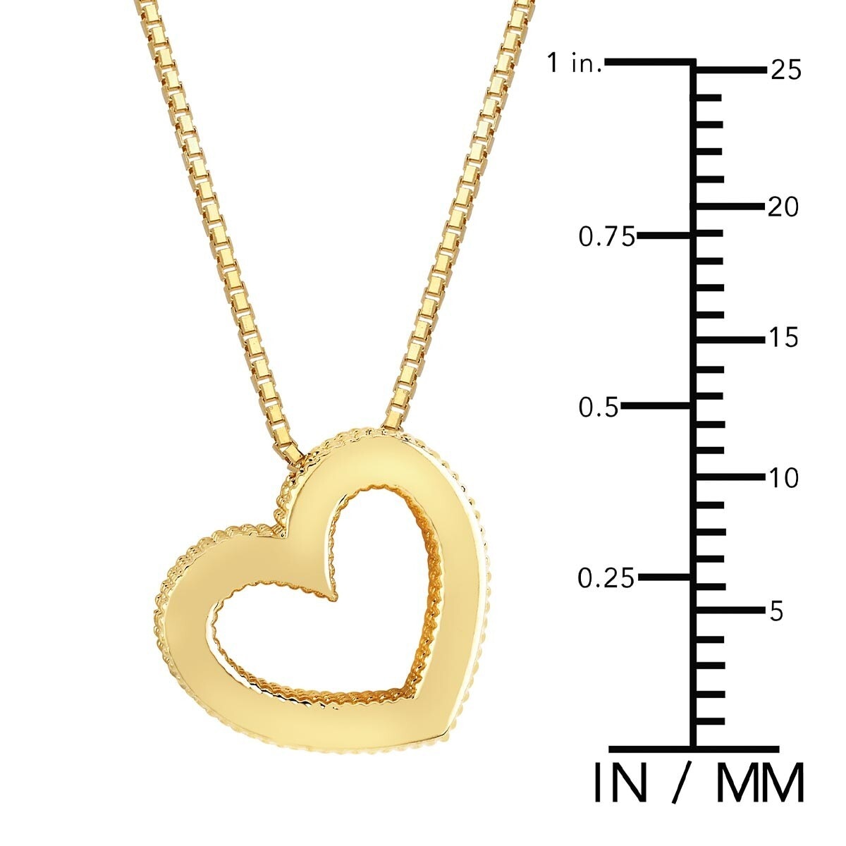 14K黃K金心型項鍊
