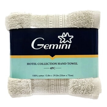 Gemini 飯店毛巾4入組 35x75公分 - 米 Gemini 飯店毛巾4入組 35x75公分 - 米