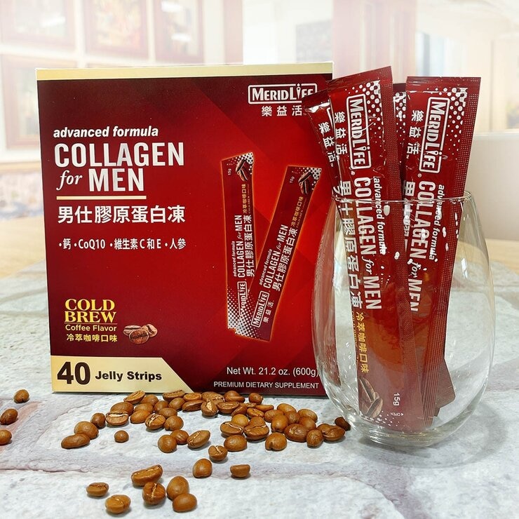 MeridLife Advanced Formula Collagen For Men Cold Brew Coffee Flavor 40-Pack