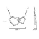 0.18克拉 圓形鑽石心型項鍊 VS2/I