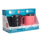 Thermoflask 不鏽鋼保冷保溫馬克杯 355毫升 X 2件組 黑+粉