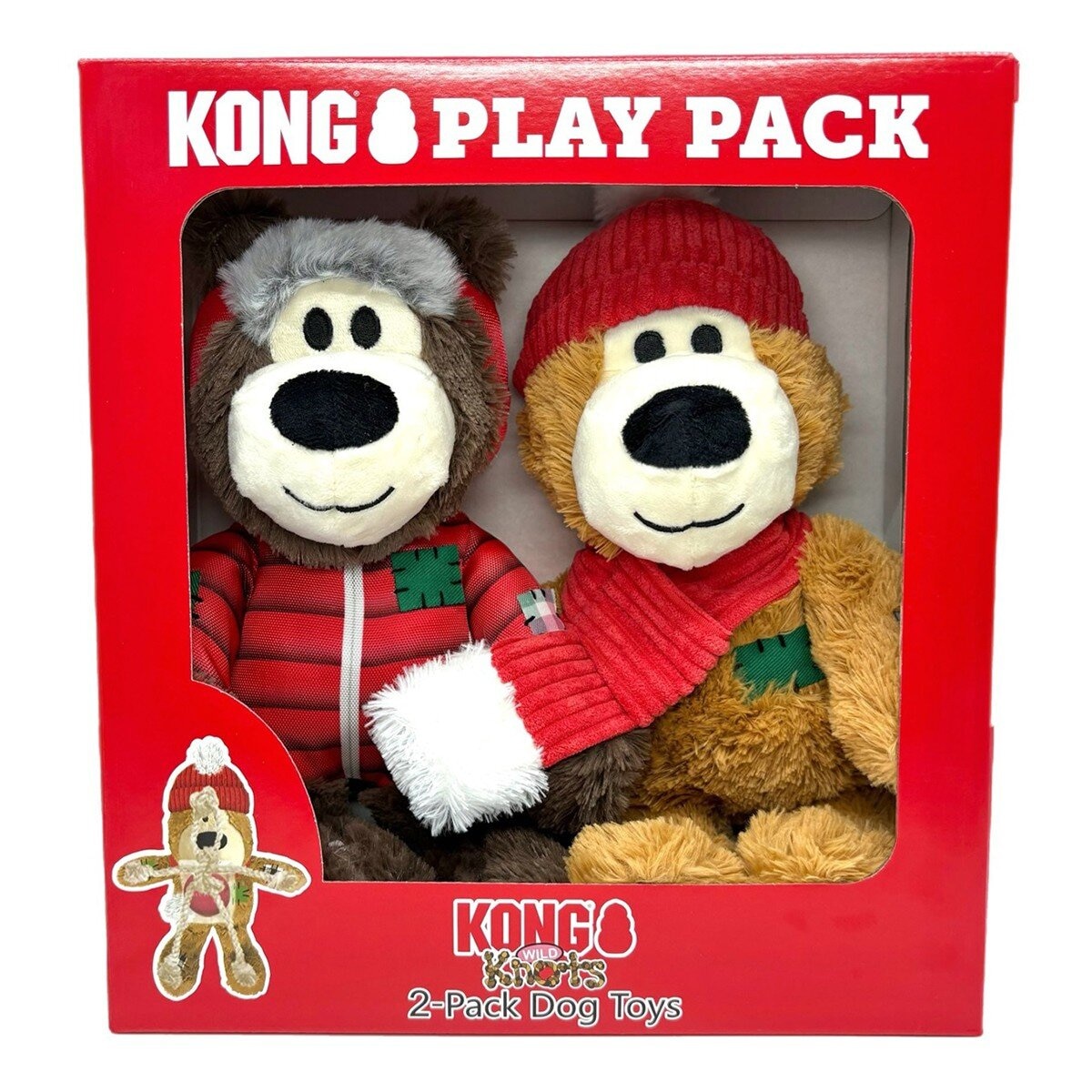 Kong 寵物玩具熊 2入組 Kong 寵物玩具熊 2入組