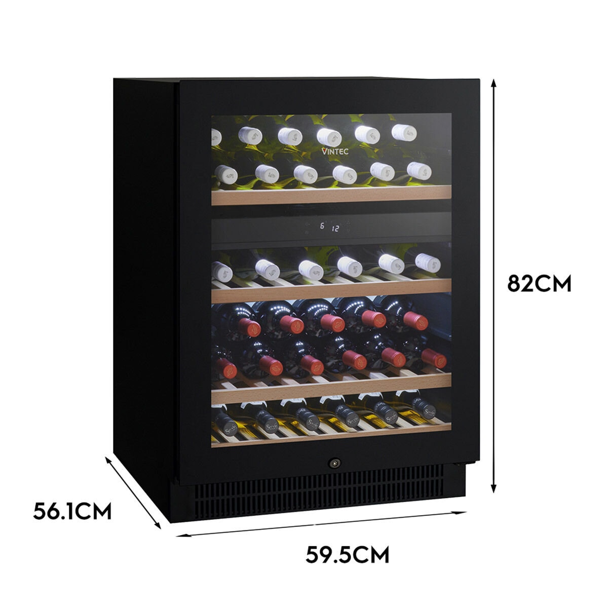 Vintec 獨立式/嵌入式雙溫酒櫃 50瓶 VWD050SBA-X