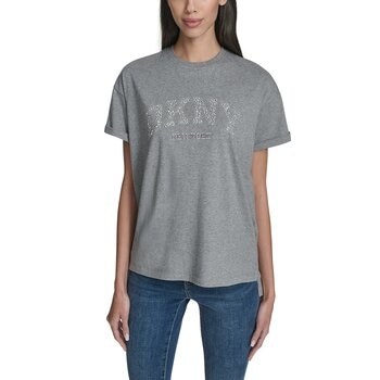 DKNY Jeans 女 Logo 短袖上衣 灰 S