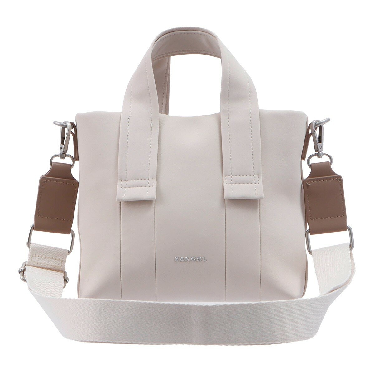 KANGOL 方形手提側背包 白