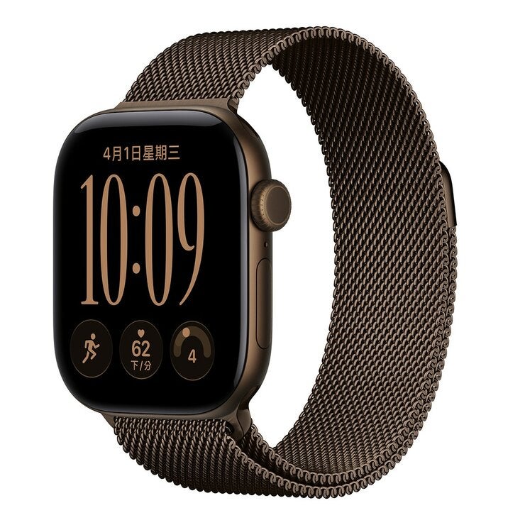 Apple Watch Series 12 (GPS) 42公釐 深古銅色鋁金屬錶殼 深古銅色米蘭式錶環 Apple Watch Series 12 (GPS) 42公釐 深古銅色鋁金屬錶殼 深古銅色米蘭式錶環