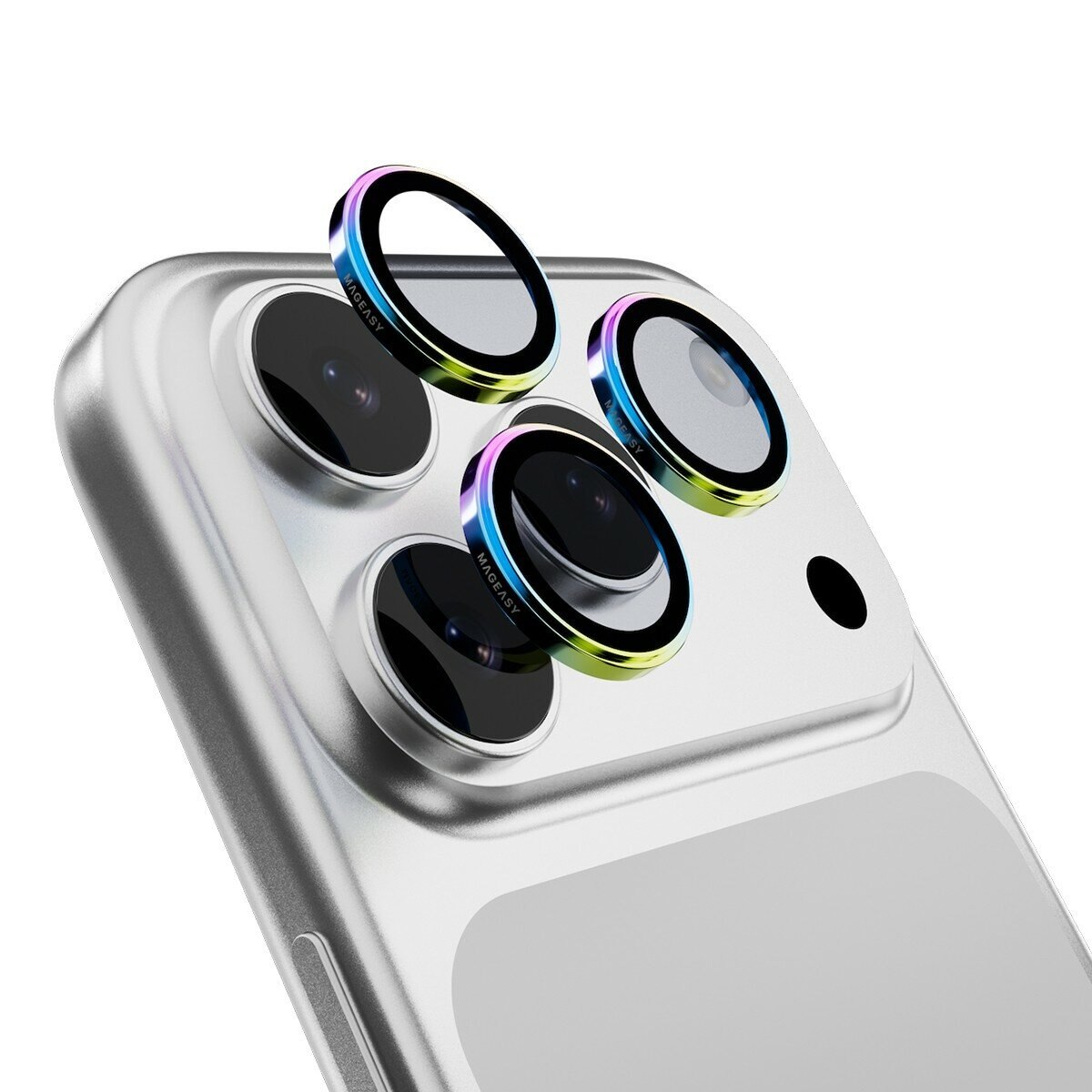 MAGEASY MagStand 360 M 磁吸旋轉支架防摔手機殼 iPhone 17 Pro Max(珊瑚) + 鏡頭保護貼Lenz(炫彩) + Vetro 9H 鋼化玻璃保護膜