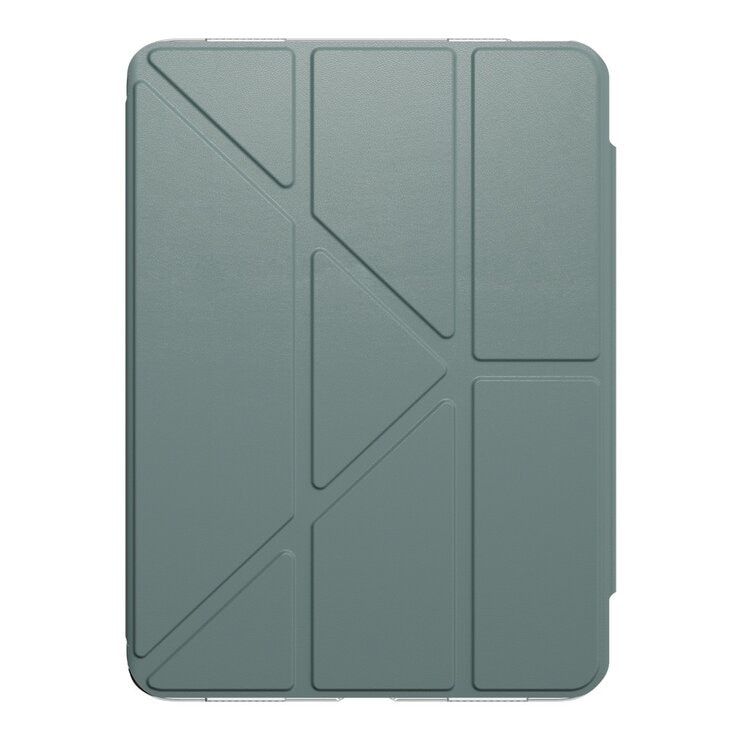 MAGEASY Facet 全方位支架透明背蓋保護套 適用於 2022 iPad 10.9吋 A14 & 2025 iPad 11吋 A16 深水青