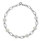 Tokyo Pearl 18K白K金 5.5公釐 - 6.0公釐 Akoya 珍珠手環