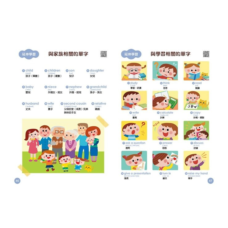 〔小熊點讀系列〕英語單字圖鑑繪本:情境學習常用單字、片語和會話句型 Best English Picture Book for Kids(全套5冊，附中英雙語 QR Code 音檔)【支援小熊點讀錄音筆】