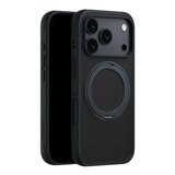 MAGEASY MagStand 360 M 磁吸旋轉支架防摔手機殼 iPhone 17 Pro(午夜) + 鏡頭保護貼Lenz 鈦合金(迷霧鈦) + Vetro 9H 鋼化玻璃保護膜