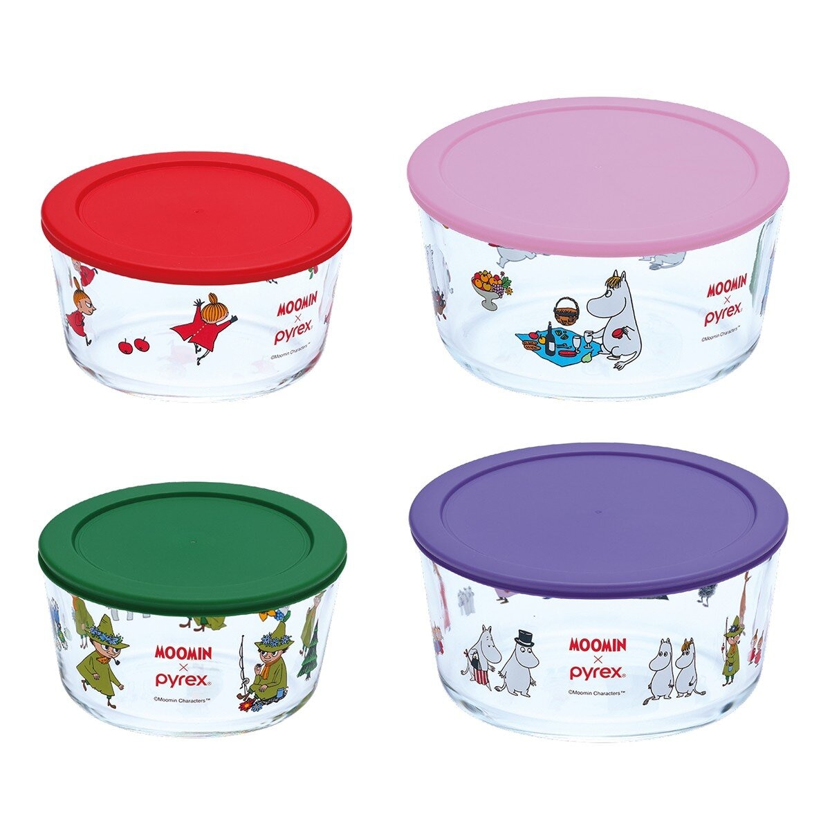 Pyrex X Moomin 玻璃保鮮盒 含蓋8件組 Pyrex X Moomin 玻璃保鮮盒 含蓋8件組