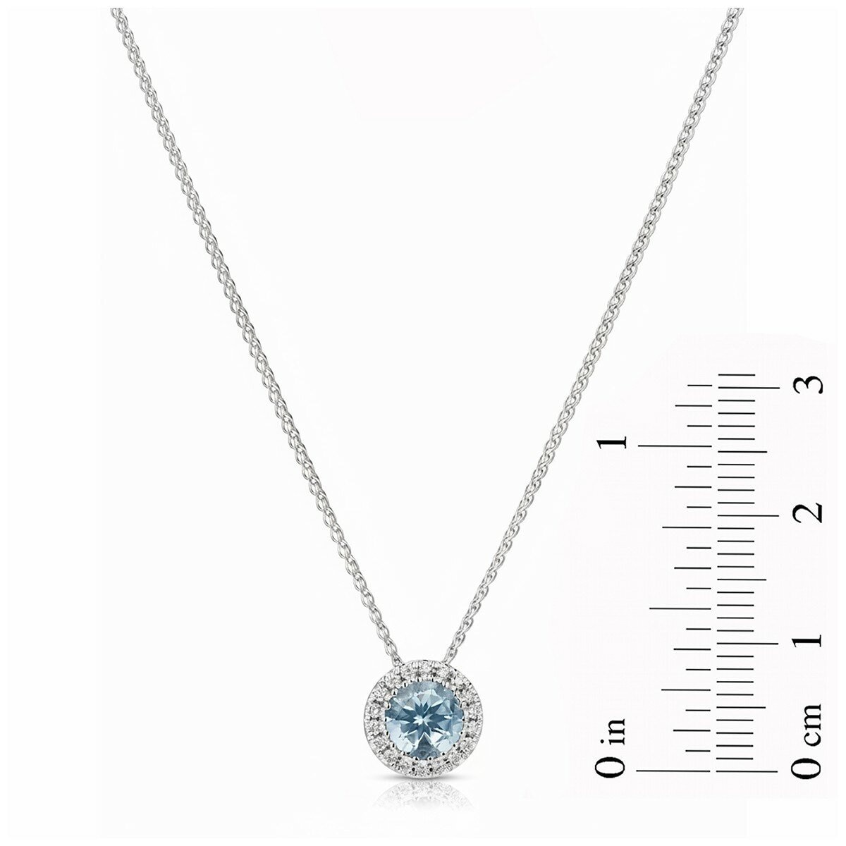 0.1克拉 海藍寶石鑽石項鍊 VS2/I 0.1克拉 海藍寶石鑽石項鍊 VS2/I