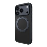 MAGEASY MagStand 360 M 磁吸旋轉支架防摔手機殼 iPhone 17 Pro(午夜) + 鏡頭保護貼Lenz(迷霧) + Vetro 9H 鋼化玻璃保護膜