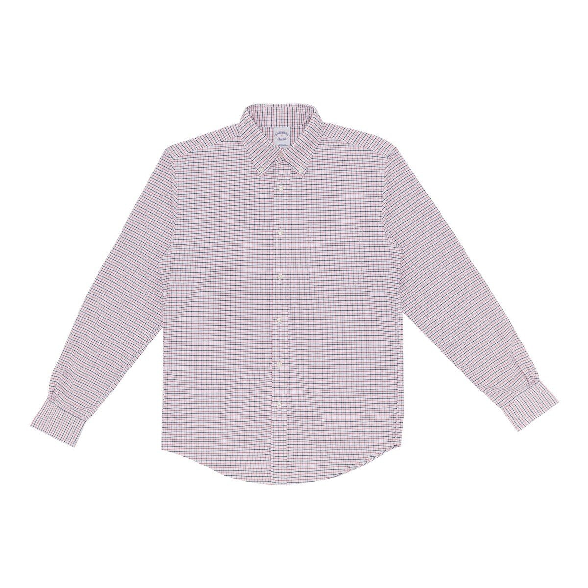 Brooks Brothers 男長袖襯衫 紅白格紋 L