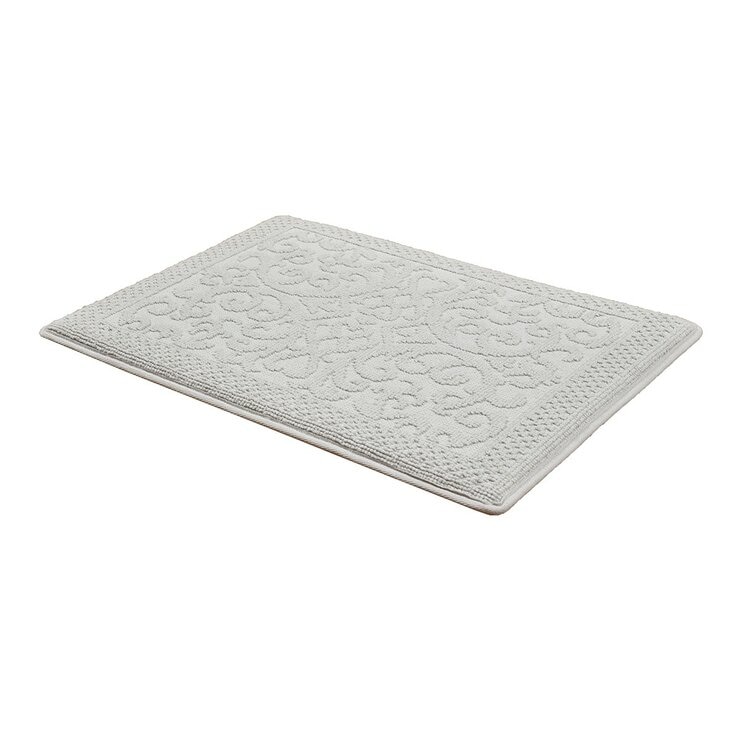 Riviera Home 純棉記憶棉浴室地墊 2入 40公分 X 60公分 淺灰
