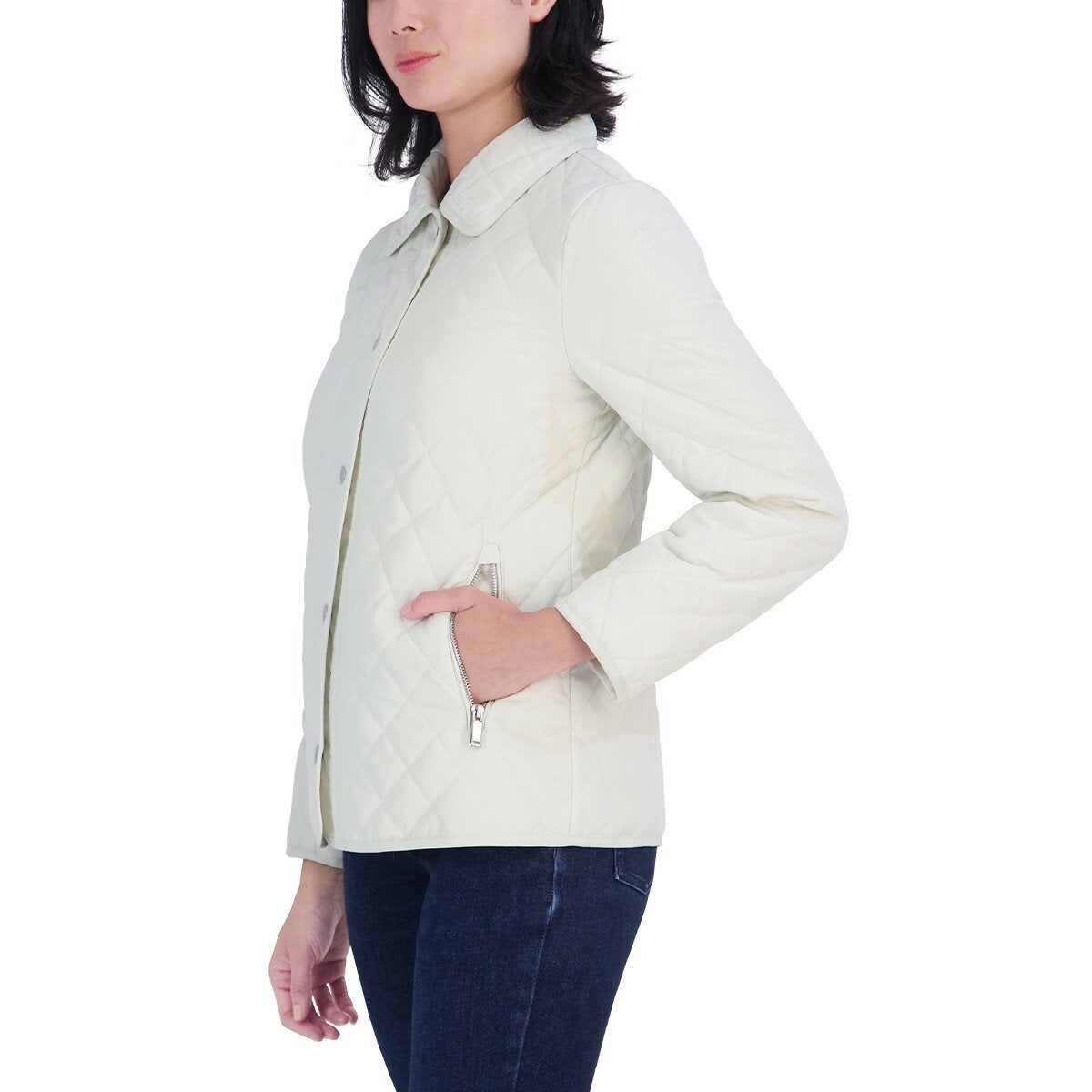 Calvin Klein 女絎縫外套 米
