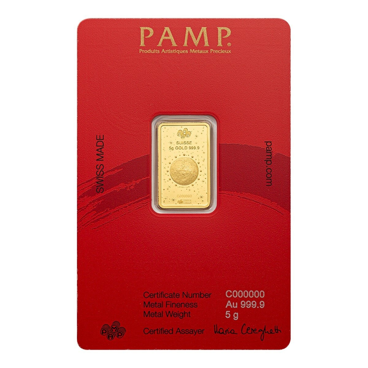 PAMP 馬年彌月 黃金條塊 999.9純金 5公克