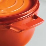 Tramontina 雙耳圓形鑄鐵鍋 含鋼頭鍋蓋 X 4件組 橘