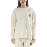 Ed Hardy 女刺繡圓領長袖上衣 白