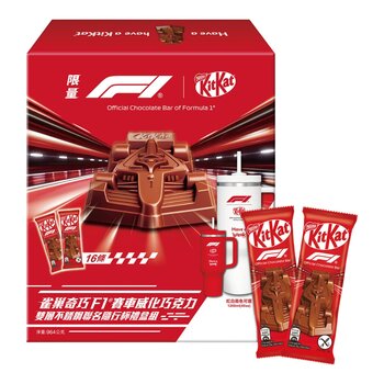 雀巢奇巧 F1 賽車巧克力+不鏽鋼隨行杯禮盒組 29公克 X 16入