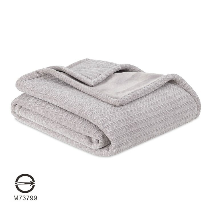 Berkshire 織紋柔軟舒適毯 152公分 X 177公分 灰