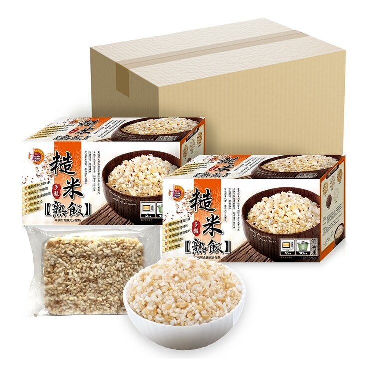 名廚美饌 冷凍糙米多穀熟飯 200公克 X 12包 X 2盒