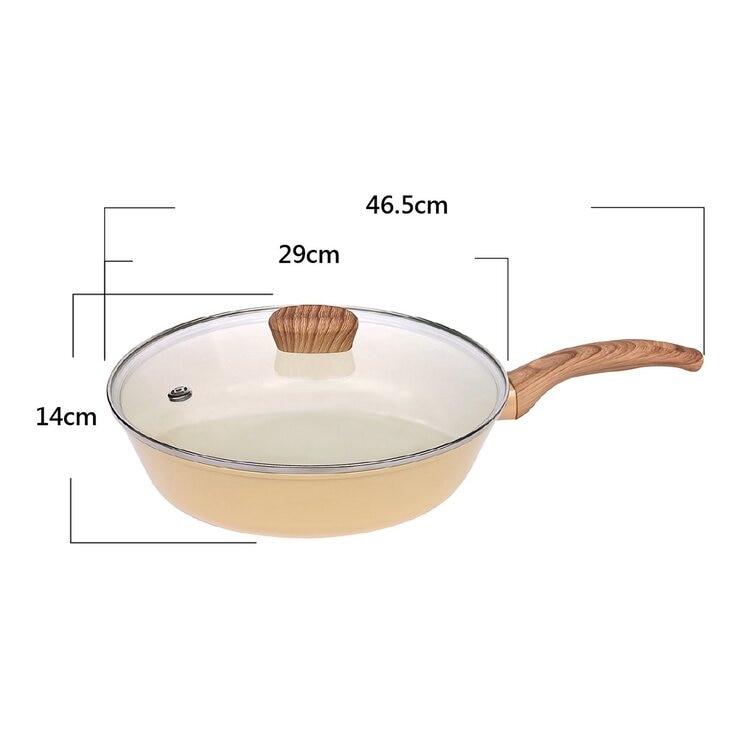 Neoflam Reverse系列 不沾陶瓷塗層單柄炒鍋 含玻璃上蓋 28公分