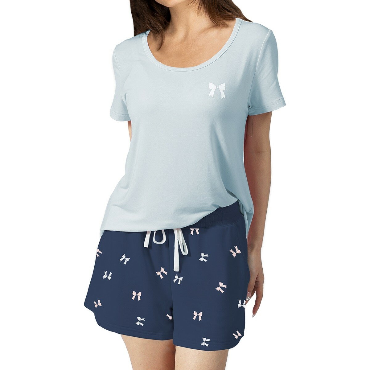 Advent 女短袖睡衣套組 淺藍