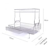 Stopia 不鏽鋼雙層餐具瀝水架