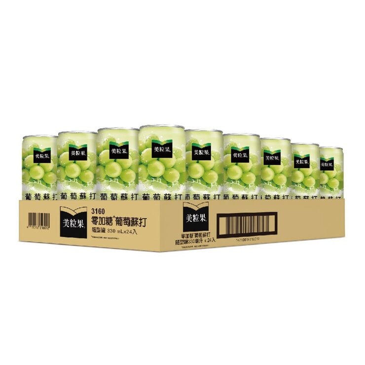 美粒果 零加糖葡萄蘇打 330毫升 X 24入