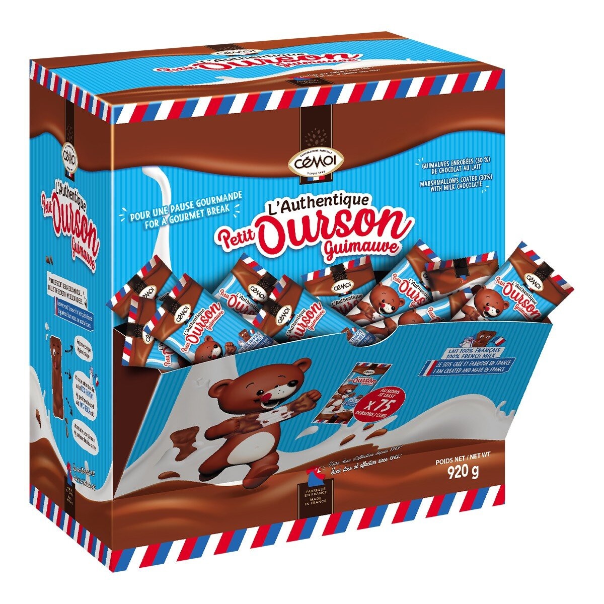 Cemoi 小熊造型棉花糖牛奶巧克力 920公克