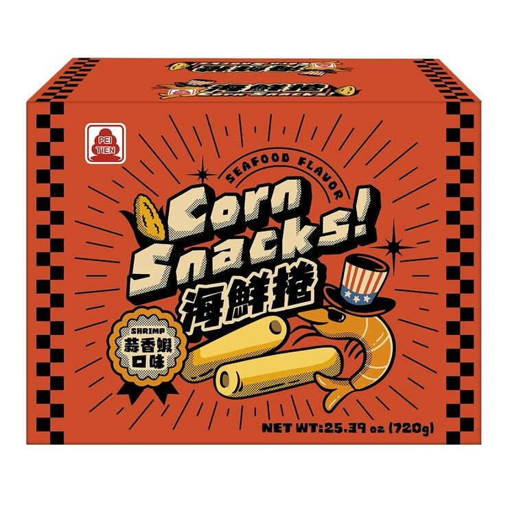 北田 海鮮捲蒜香蝦口味 120公克 X 6包