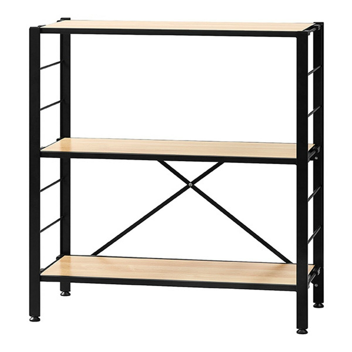 Rak Lipat Multifungsi IRIS OHYAMA 3 Lapis #KRSR-3 Warna Kayu Asli