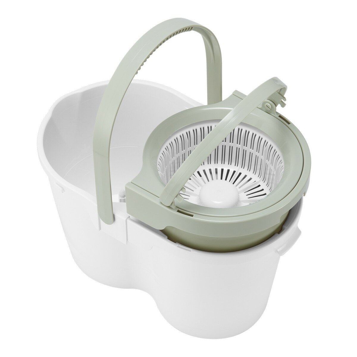 好神拖 環保手壓式洗脫雙效旋轉拖把組 附替換布盤 3入