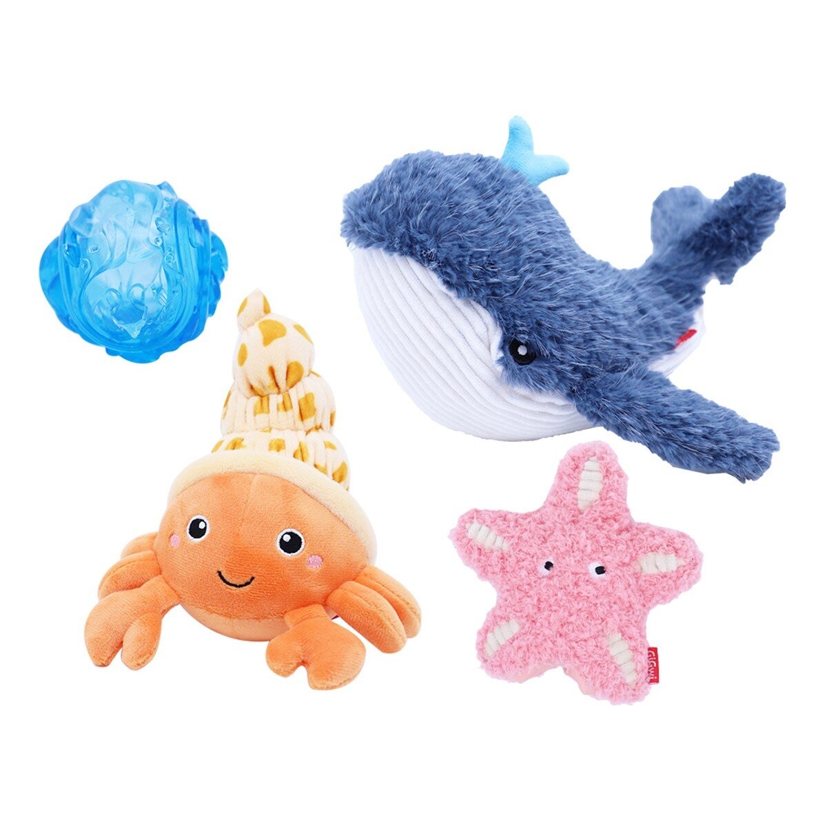 Gigwi 海洋風寵物狗玩具 4入組