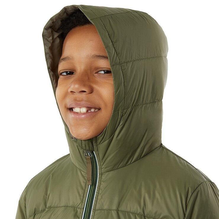 32 Degrees 兒童輕量連帽羽絨外套 橄欖