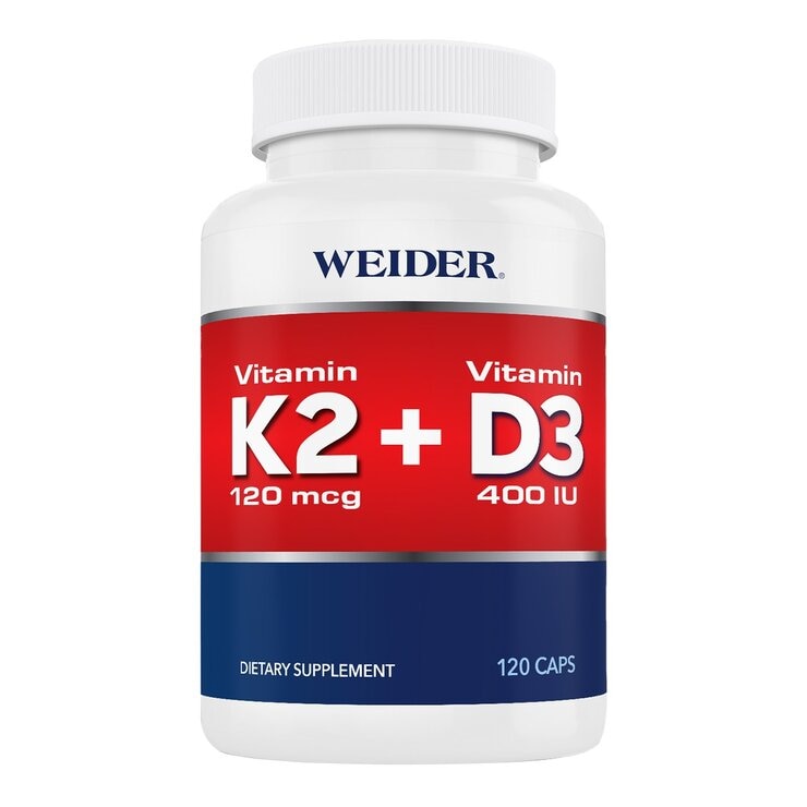 Weider Vitamin K2 + D3 120-Capsule