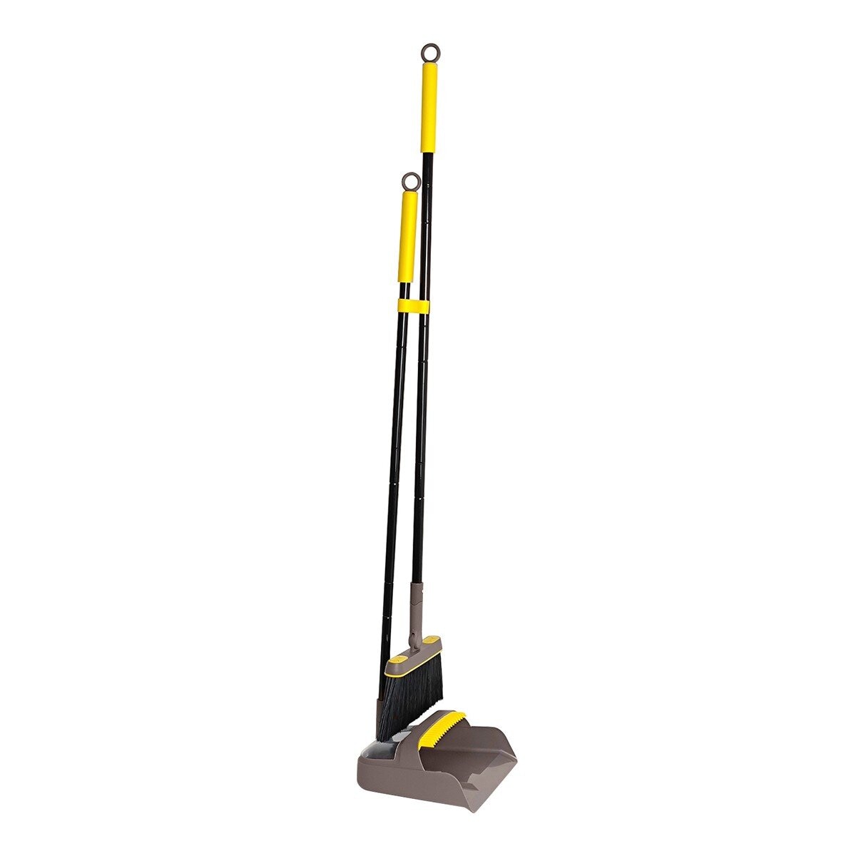 Carrara Broom and Dustpan Set Gray Yellow
