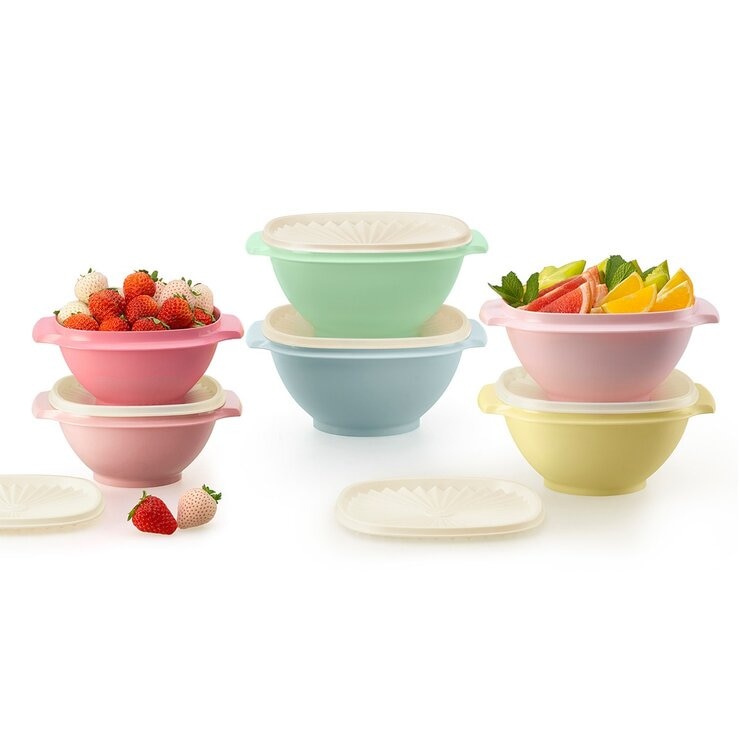 Tupperware 塑膠保鮮盒含蓋 12件組