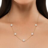 淡水珍珠項鍊 14K黃K金 6公釐-7公釐 淡水珍珠項鍊 14K黃K金 6公釐-7公釐