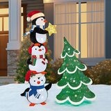 72 inch LED Stacked Penguins