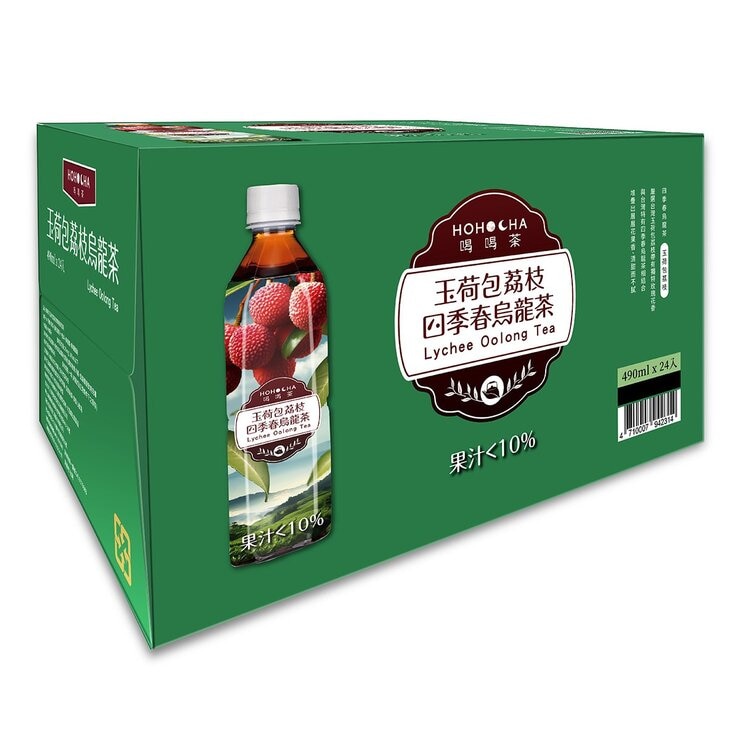 喝喝茶 玉荷包荔枝四季春烏龍茶 490毫升 X 24入
