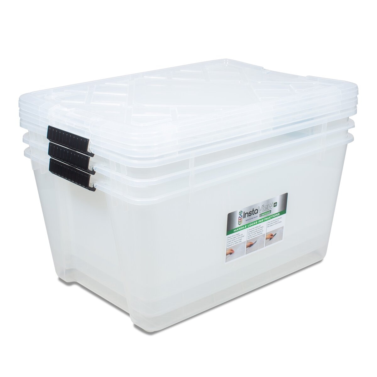 Greenmade 45夸脫 透明收納箱 3入 Costco 好市多