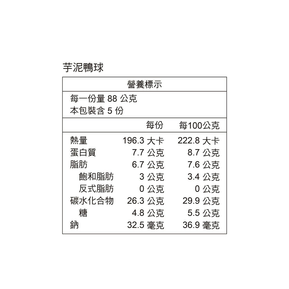 老協珍 冷凍芋泥鴨球 440公克
