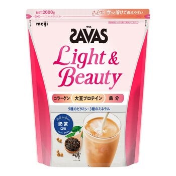 明治 SAVAS 纖盈輕美大豆蛋白粉 奶茶口味 2000公克