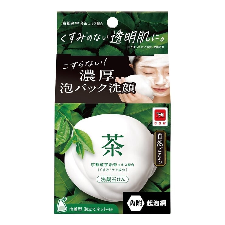 牛乳石鹼 自然派洗顏皂 (綠茶) 80公克 X 4入
