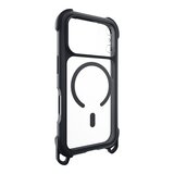 MAGEASY Odyssey Strap M 超軍規防摔掛繩手機殼 iPhone 17 Pro(皮革午夜/沉穩黑) + 鏡頭保護貼Lenz(白色) + Vetro 9H 鋼化玻璃保護膜